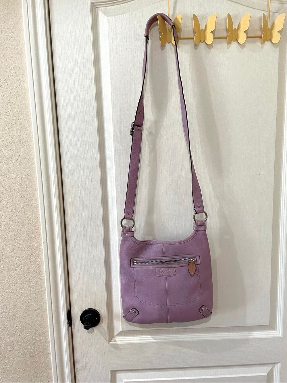Coach pebbled leather crossbody bag